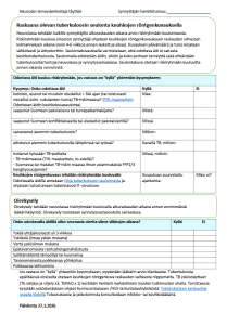 riskiryhmäarvio ja oirekysely